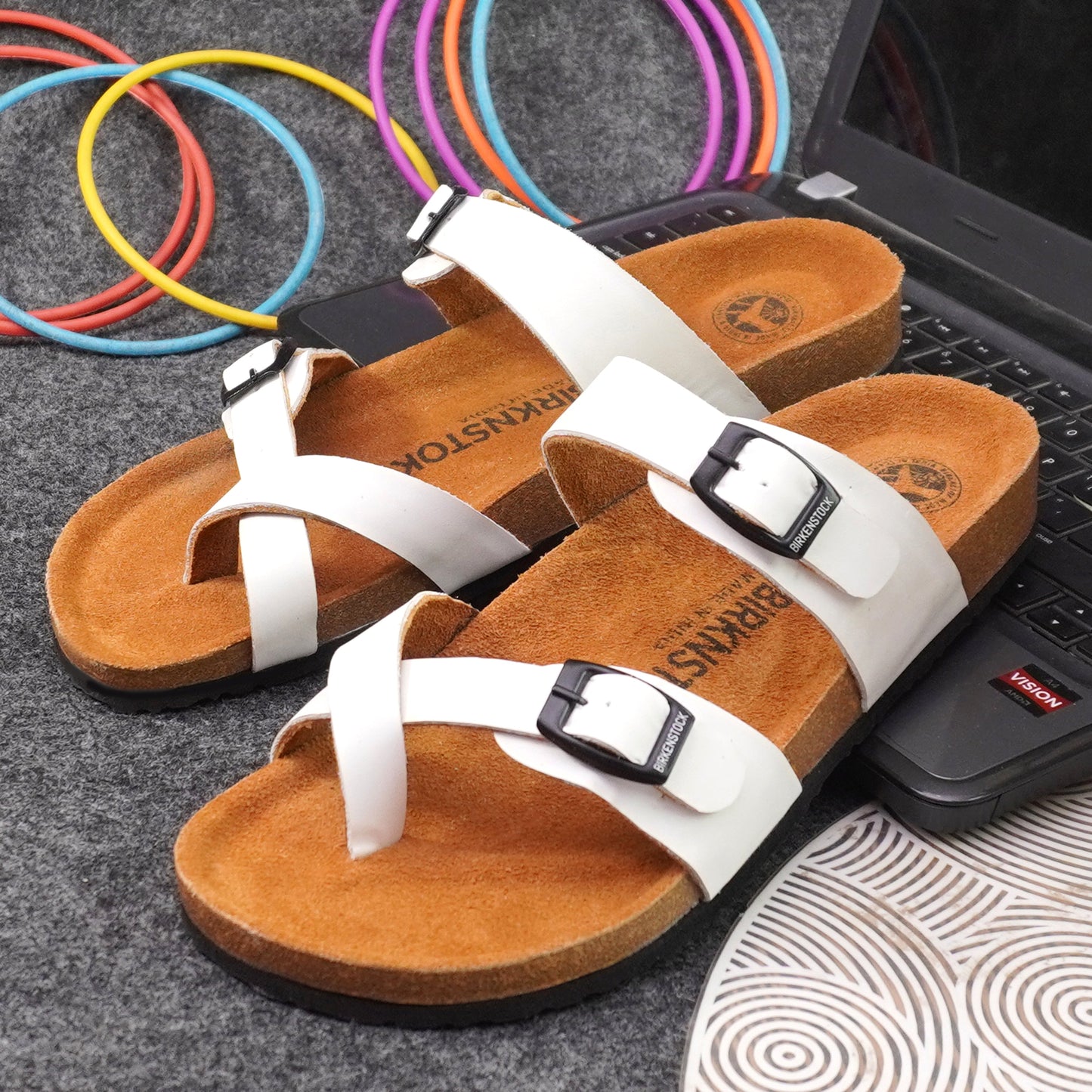 Birks Franca Leather Sandals - White