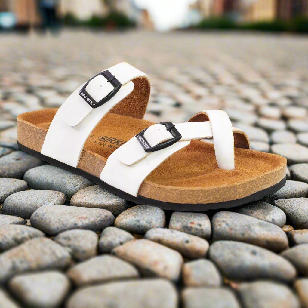 Birks Franca Leather Sandals - White