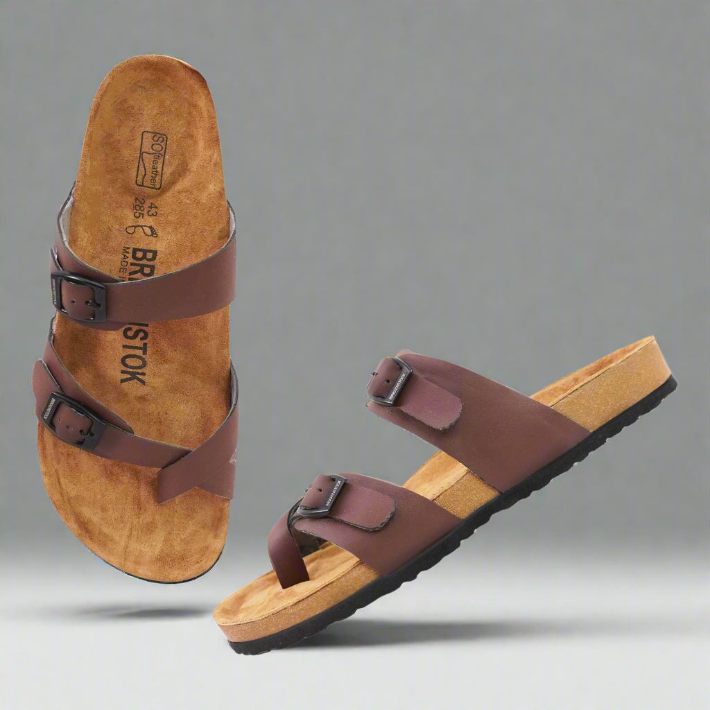 Birks Franca Leather Sandals - Brown
