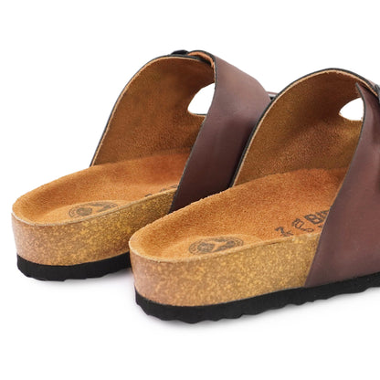 Birks Arizona Premium Leather Slides - Brown👟