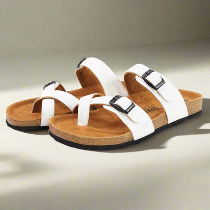 Birks Franca Leather Sandals - White