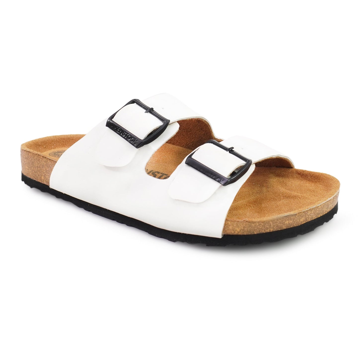 Birks Arizona Premium Leather Slides - White👟