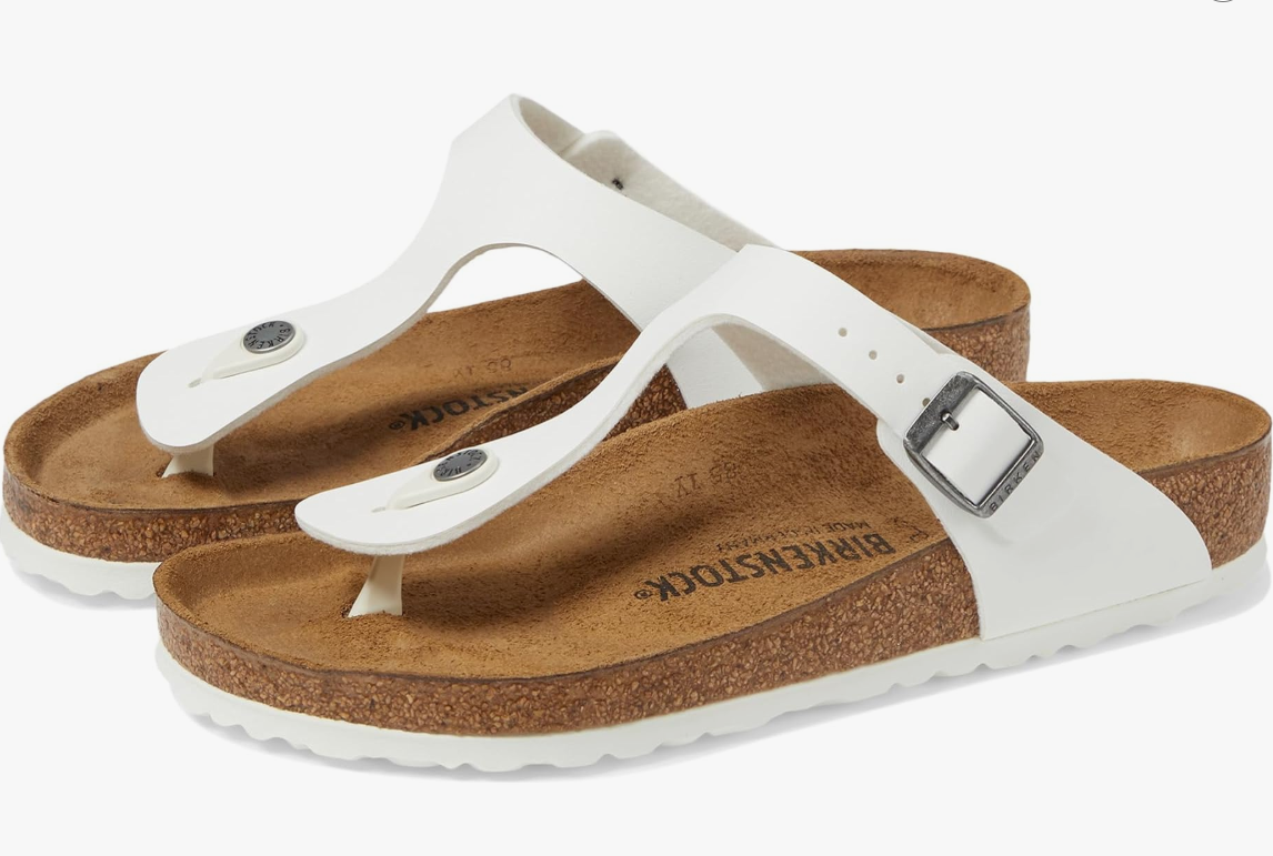 Birks Birko-Flor Gizeh Sandals - White